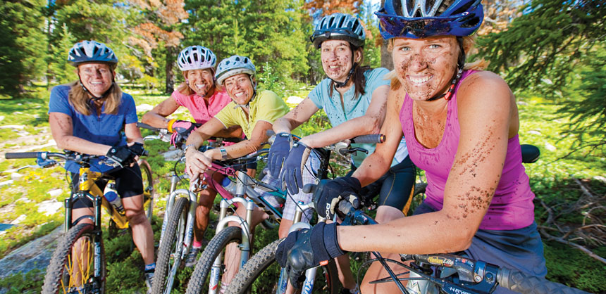 Younger incentive qualifiers would rather engage in “weekend warrior” activities — like this mountain-biking group at Keystone Resort in Colorado — than attend a stuffy, formal dinner. Credit: Keystone Resort