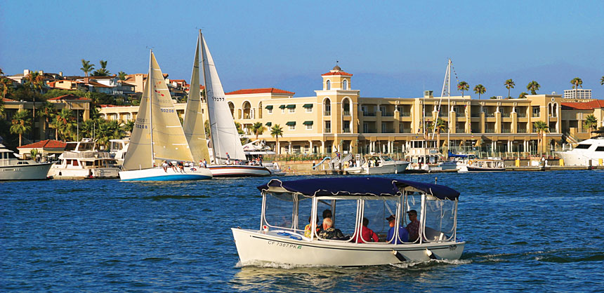 Balboa Bay Resort, the only AAA Four Diamond waterfront resort in Newport Beach, CA, features scenic beaches and unique outdoor spaces for special events.  Credit: Balboa Bay Resort