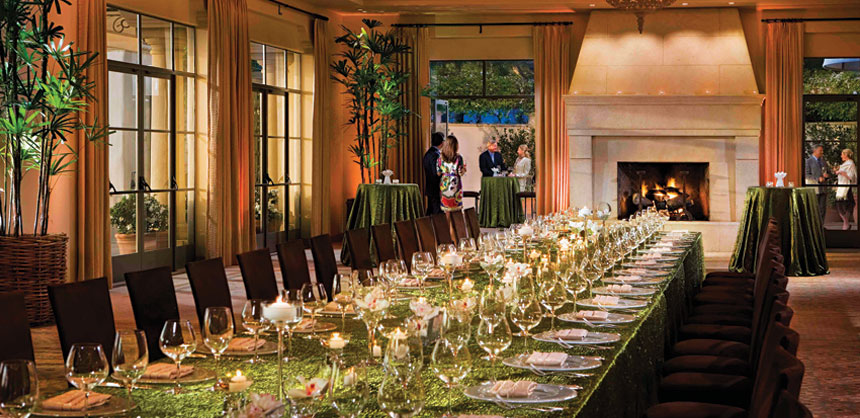The elegant Mar Vista Ballroom at The Resort at Pelican Hill in Newport Beach, CA. Pelican Hill offers a variety of buyout options. Credit: The Resort at Pelican Hill