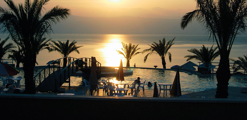Sunset over the Dead Sea, which borders Jordan and Israel: Seacret Direct, which creates products using minerals from the Dead Sea, is planning a trip there this year for company leaders.