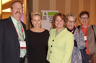 Paul Ruby of the Sheraton Dallas, ESPA 2014 Annual Conference keynote speaker, Laura Schwartz, ESPA President Julie Pingston of the Greater Lansing CVB, Devon Sloan of the Sheraton Tucson El Conquistador and Denise Suttle of the Albuquerque CVB.