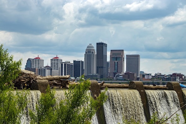 Louisville Ohio river skyline