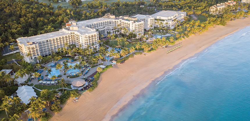 Puerto Rico’s stunning beaches and golf resorts make for the perfect incentive destination. Pictured: Wyndham Grand Rio Mar Puerto Rico Golf & Beach Resort. Courtesy Photo