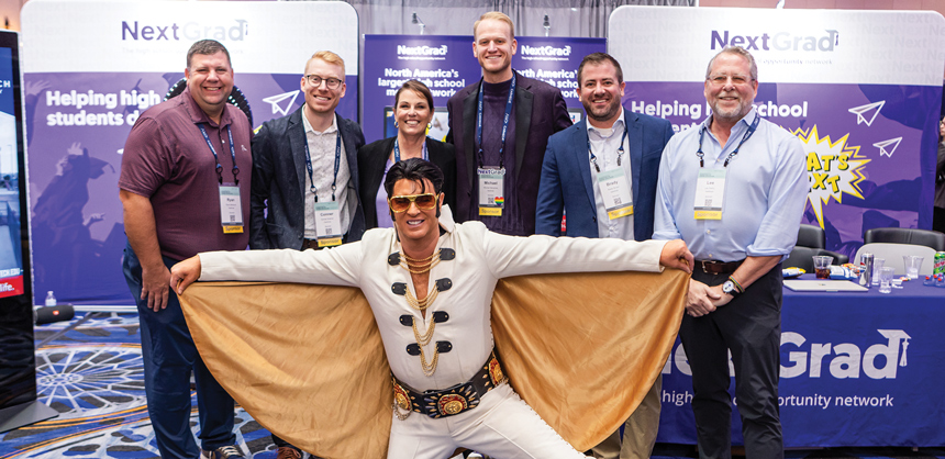 The American Marketing Association emphasizes good fun, great food and an atmosphere of connection at all of its events.  Whether it’s bringing in an Elvis lookalike or inviting attendees to dress up in costume, there are endless ways to maintain the balance between work and fun at your event. Photo by Mark Campbell 